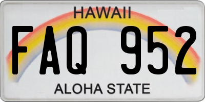 HI license plate FAQ952
