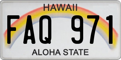 HI license plate FAQ971