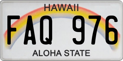 HI license plate FAQ976