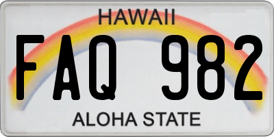HI license plate FAQ982