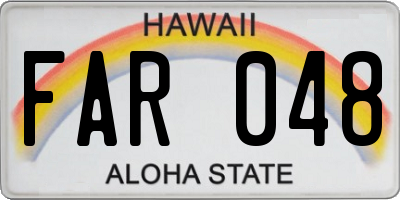 HI license plate FAR048