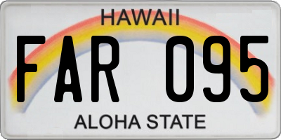HI license plate FAR095