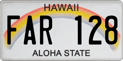 HI license plate FAR128