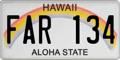 HI license plate FAR134