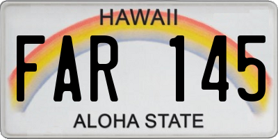 HI license plate FAR145