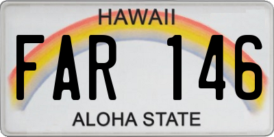 HI license plate FAR146