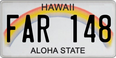 HI license plate FAR148