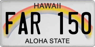 HI license plate FAR150