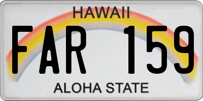 HI license plate FAR159