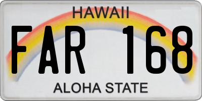 HI license plate FAR168