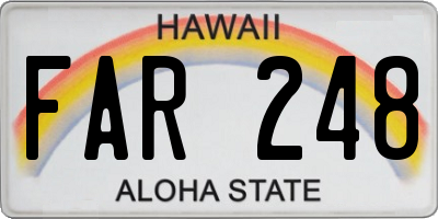 HI license plate FAR248