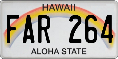 HI license plate FAR264