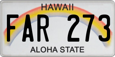 HI license plate FAR273