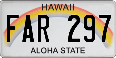 HI license plate FAR297