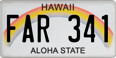 HI license plate FAR341