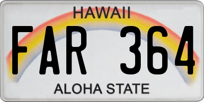 HI license plate FAR364
