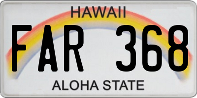 HI license plate FAR368