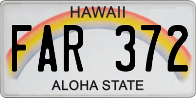 HI license plate FAR372