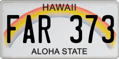 HI license plate FAR373