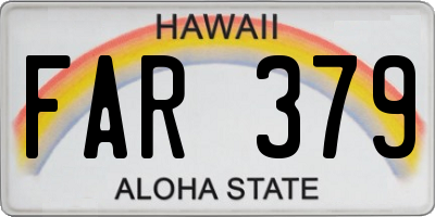 HI license plate FAR379