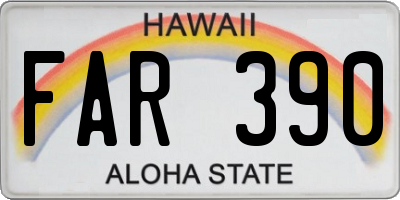 HI license plate FAR390