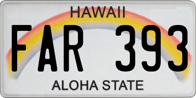 HI license plate FAR393