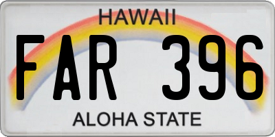 HI license plate FAR396