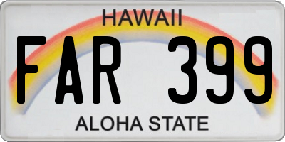 HI license plate FAR399