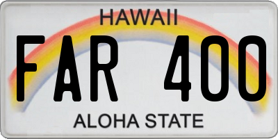 HI license plate FAR400