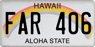 HI license plate FAR406