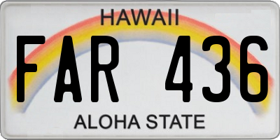 HI license plate FAR436