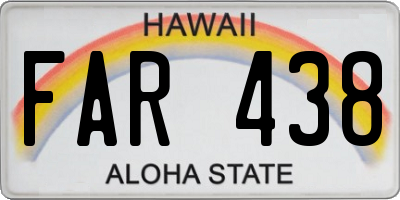 HI license plate FAR438