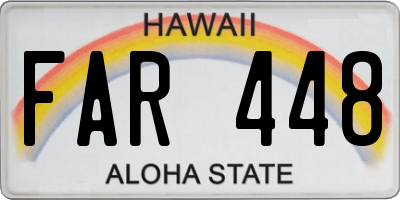 HI license plate FAR448