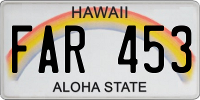 HI license plate FAR453
