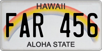 HI license plate FAR456