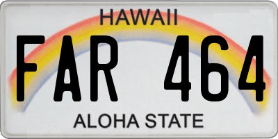 HI license plate FAR464