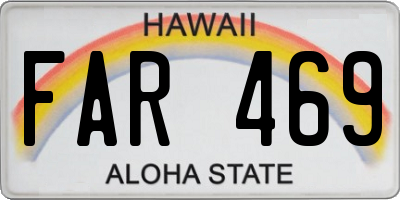 HI license plate FAR469