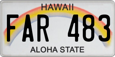 HI license plate FAR483