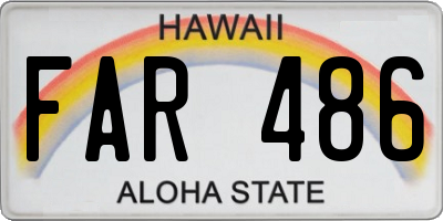 HI license plate FAR486