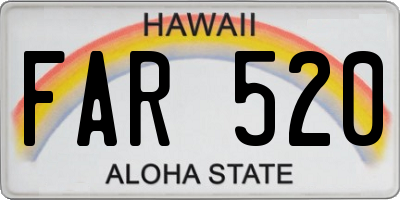HI license plate FAR520