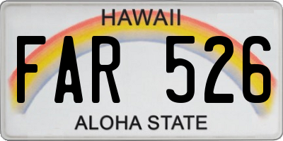 HI license plate FAR526
