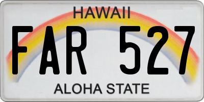 HI license plate FAR527
