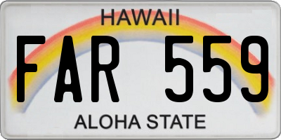 HI license plate FAR559