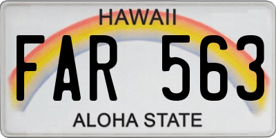 HI license plate FAR563