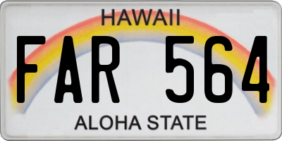 HI license plate FAR564