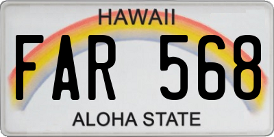 HI license plate FAR568