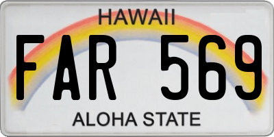 HI license plate FAR569