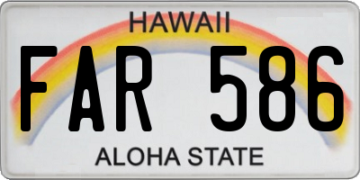 HI license plate FAR586