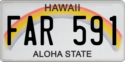 HI license plate FAR591