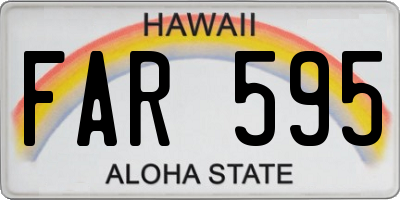 HI license plate FAR595